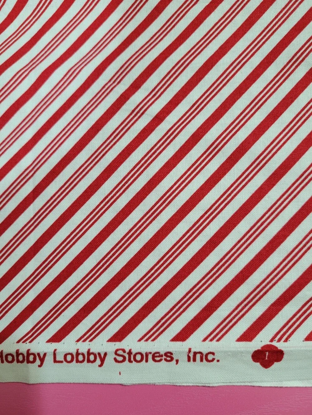 Brother Sister B42-Candy-P36 Red White Stripe Sewing Fabric (0996)